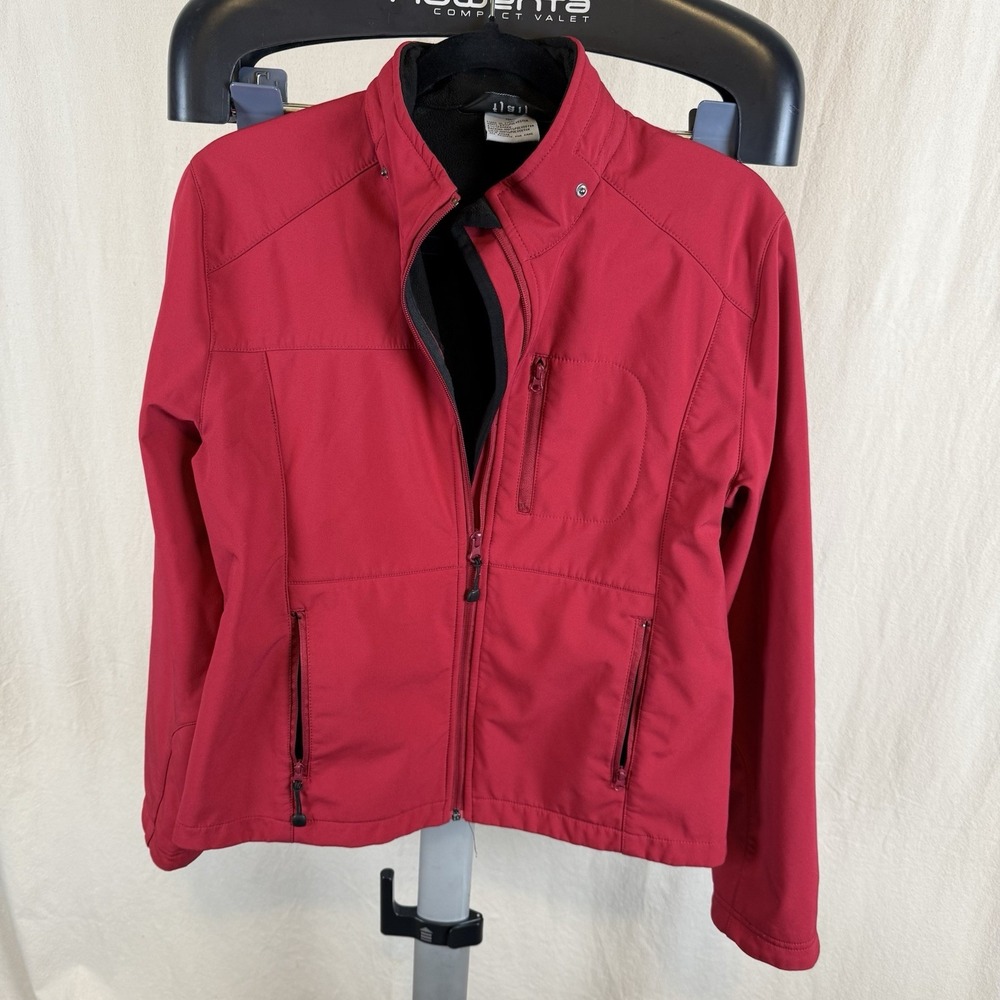 Fjall Medium Red Lined Full Zip Pockets Jacket Stretch Outer Shell